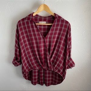 Lou & Grey Plaid Cozy Wrap Shirt